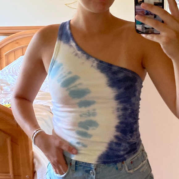 American Eagle Tie Dye One Shoulder Tank - Picture 3 of 3